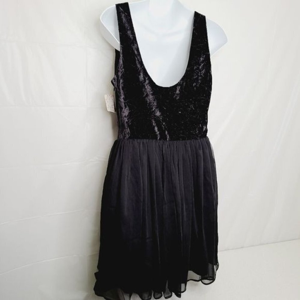 NWT Free People Velvet Fit & Flare Cocktail Dress - Picture 5 of 7
